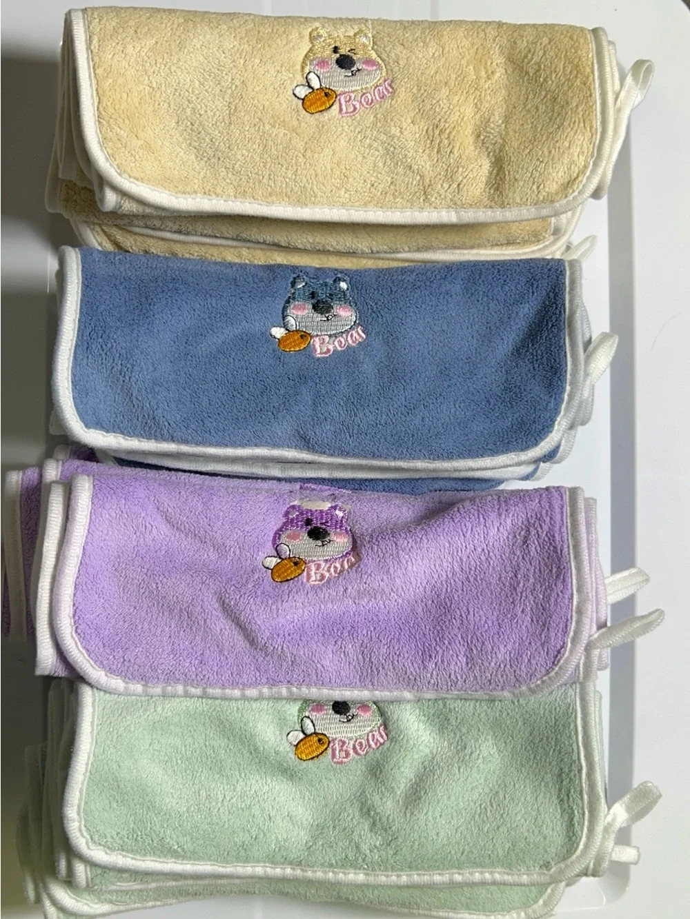 LARGE Soft Terry Towels - Pastel Assorted (4 Pack)